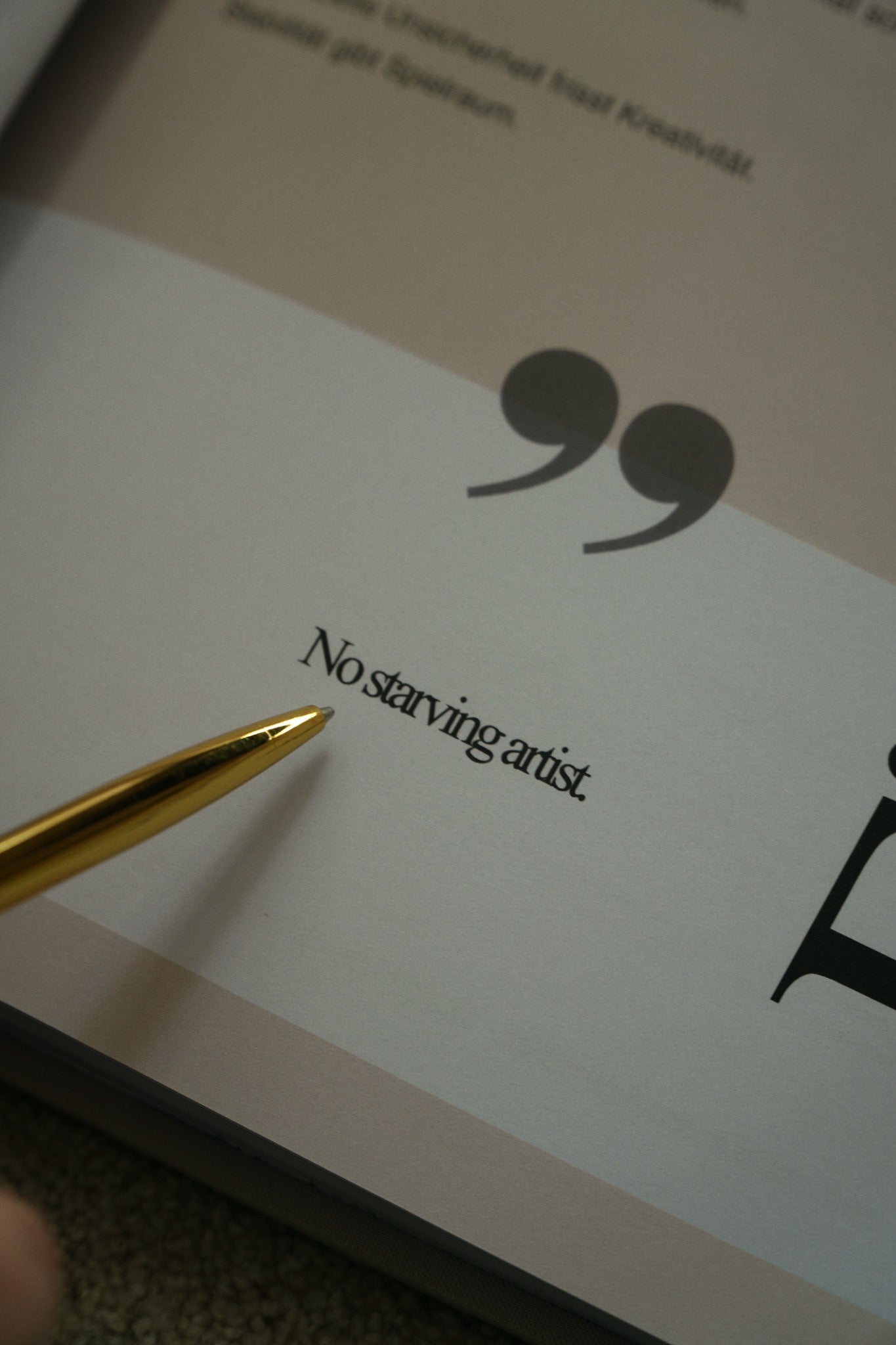 The Acting Agenda, Material und Verarbeitung