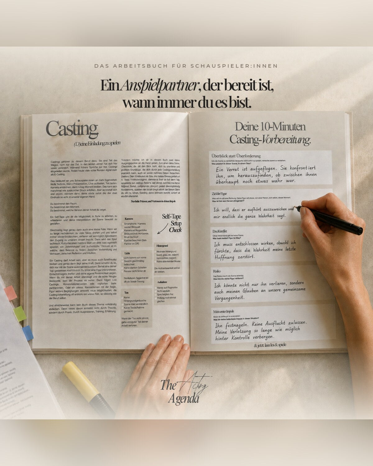 The Acting Agenda – Castingvorbereitung und 10-Minuten-Übung