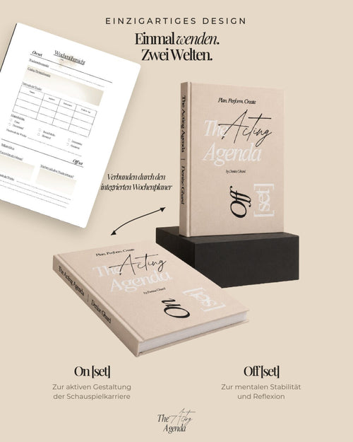The Acting Agenda – Wendebuch-Prinzip mit On-set- und Off-set-Seite